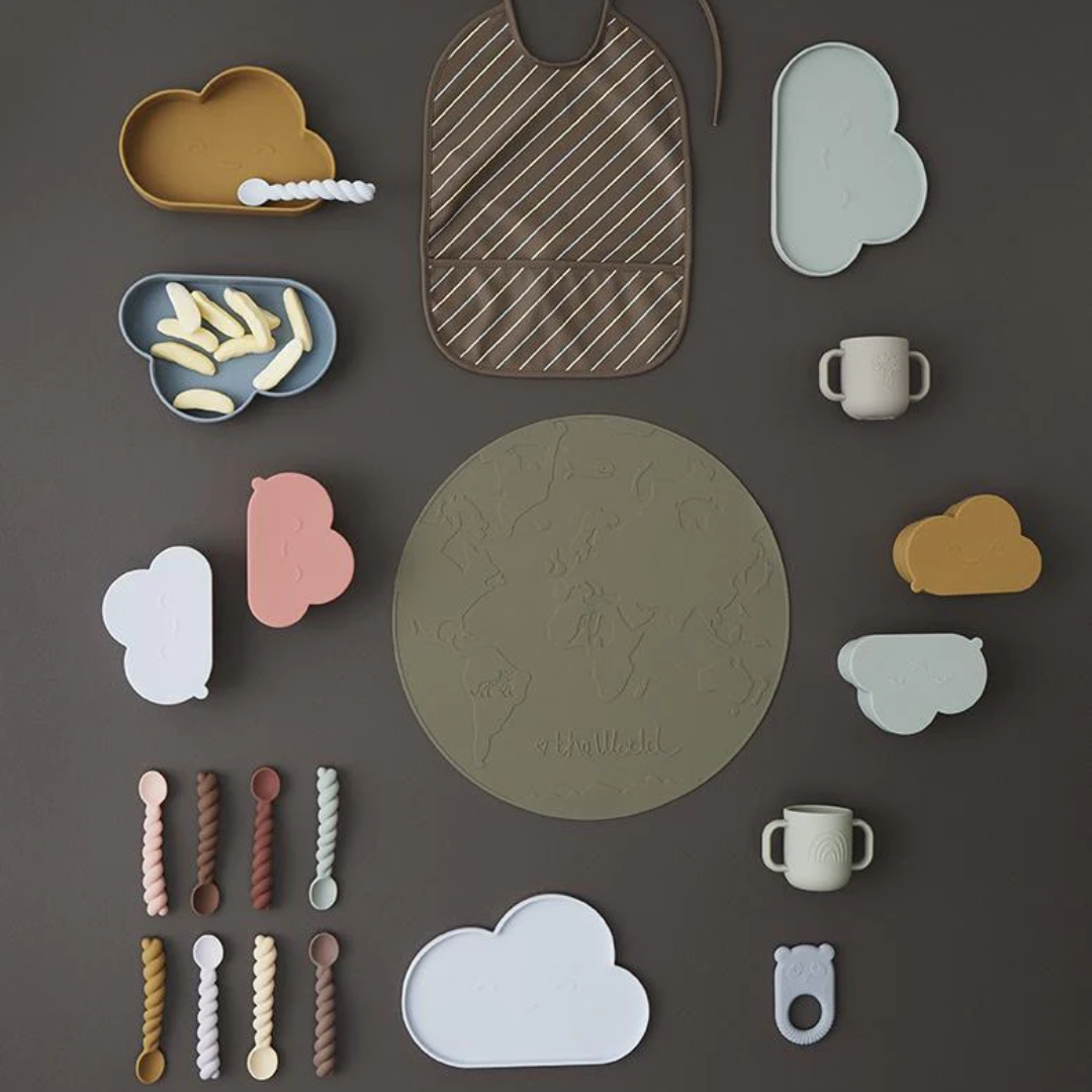 Chloe Cloud Plate & Bowl - Ice Blue, Choko