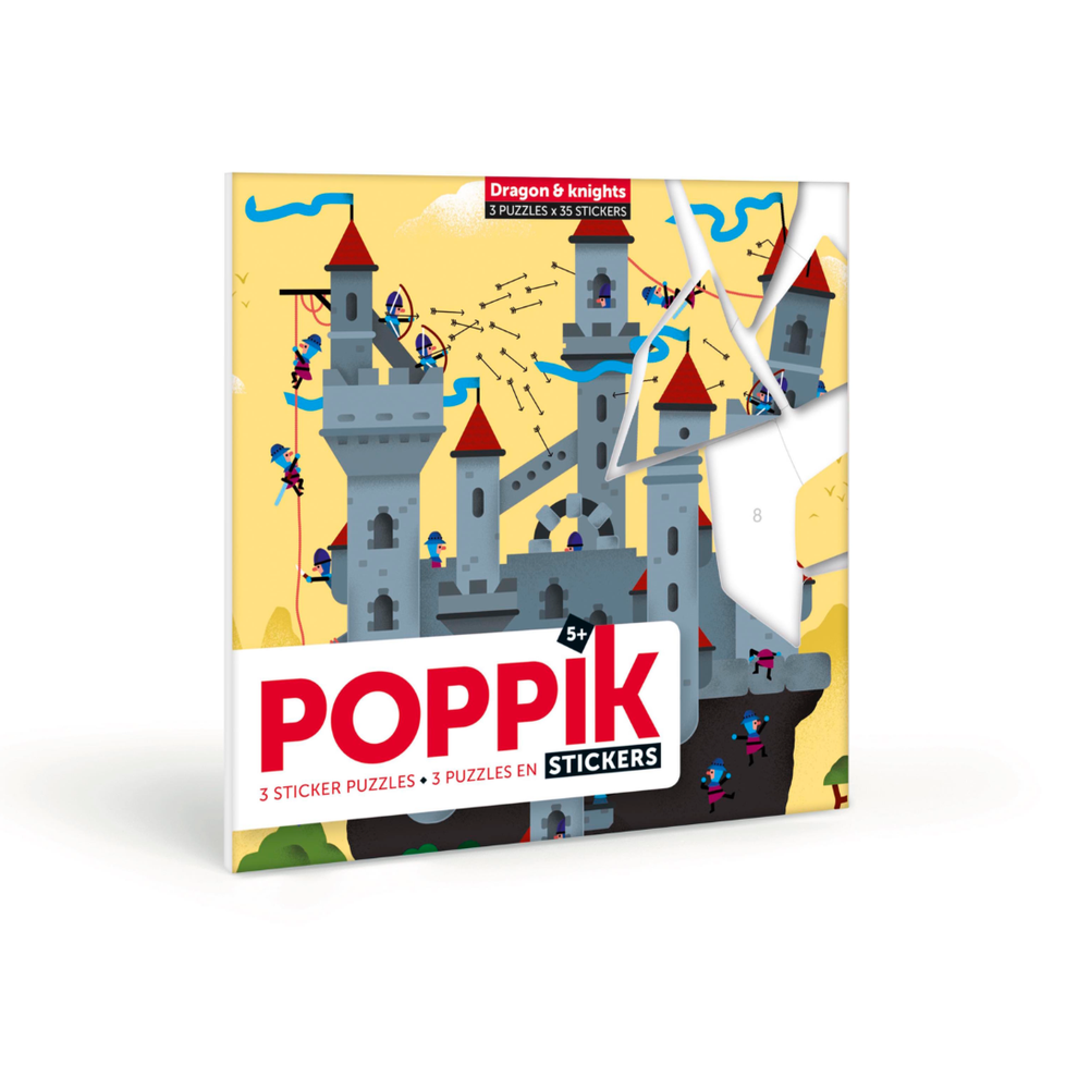 Mini Sticker Puzzle Dragon & Knights