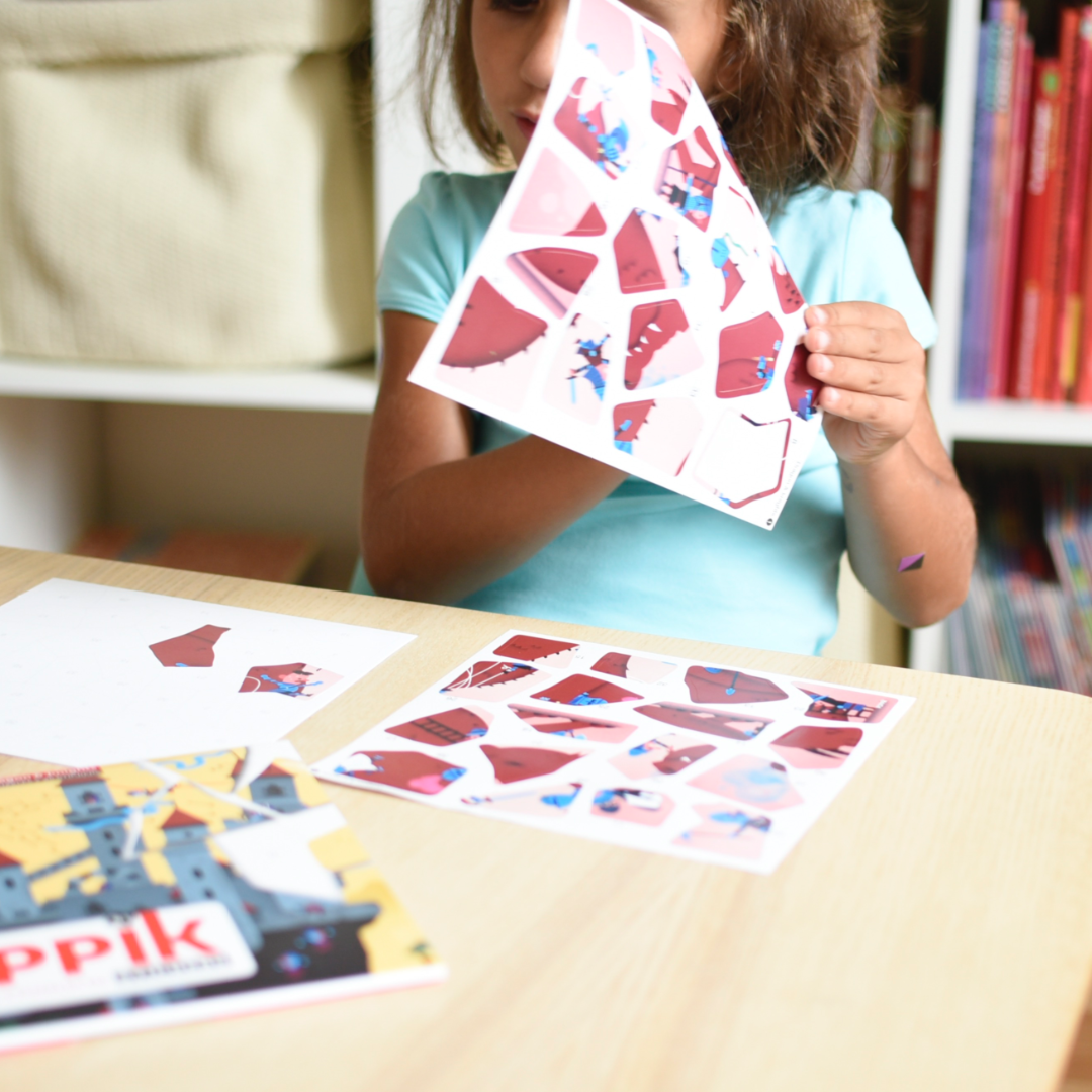 Mini Sticker Puzzle Dragon & Knights