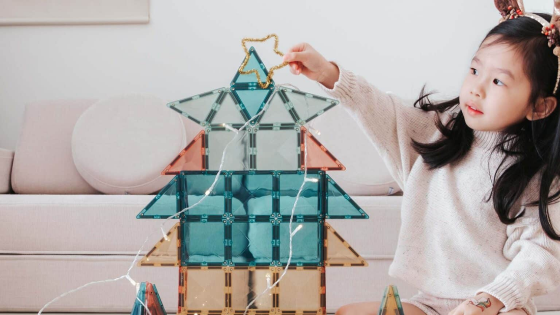 Top Christmas gifts for kids who love building – Connetix and Plus-Plus STEM toys for creativity and learning, ages 3-7.