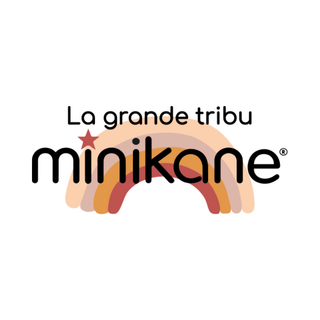 Minikane logo, French doll and handmade doll clothing brand, dolls made in Spain, outfits sewn in France