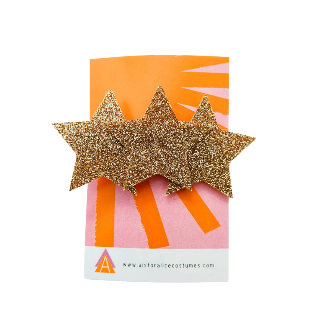 Glitter Star Hairclip Gold