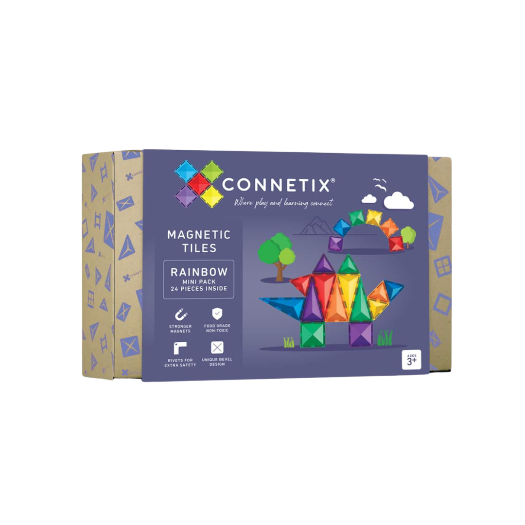 Connetix Magnetic Tiles Rainbow Mini Pack - 24 pieces