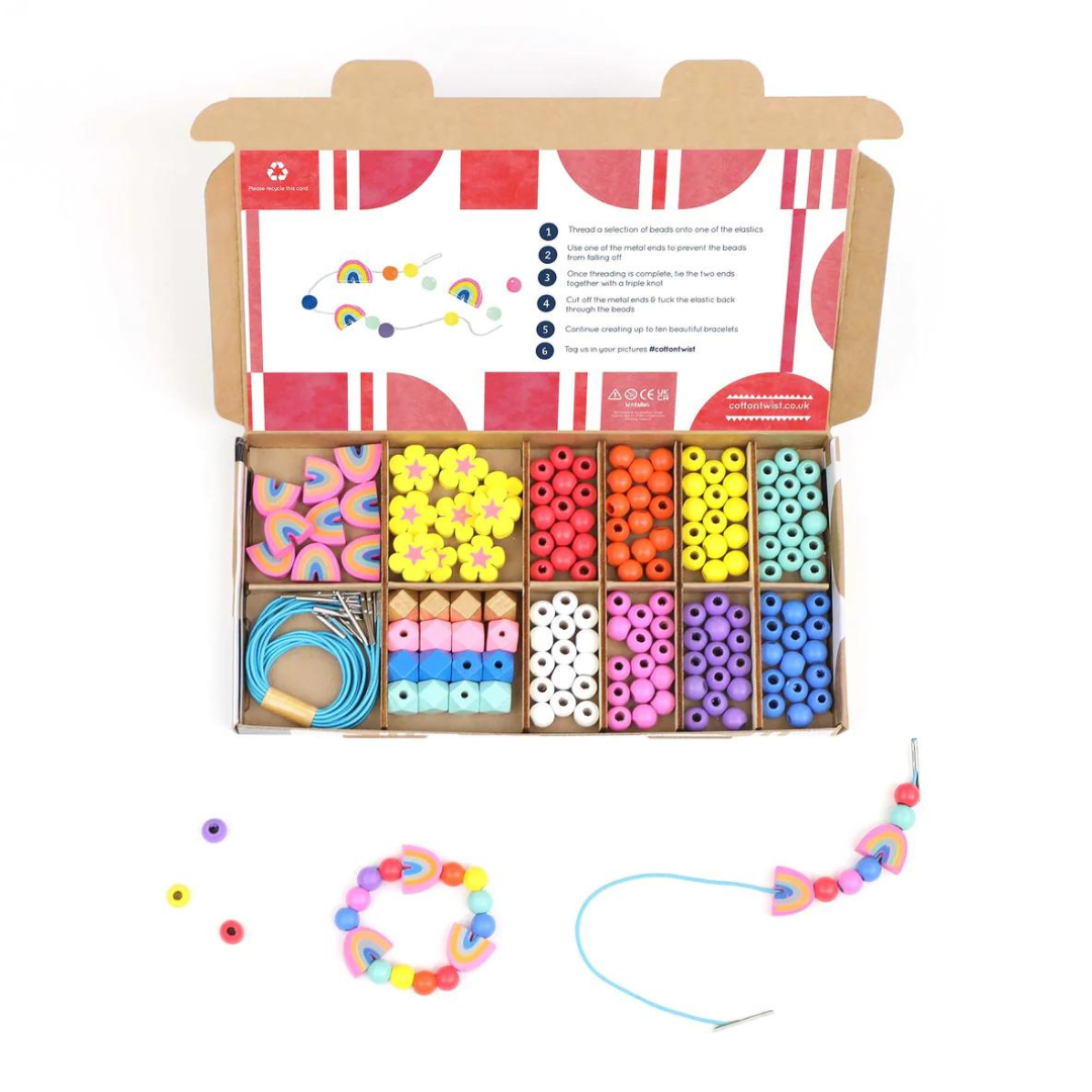 Rainbow and Flower Bracelet Craft Kit for Kids