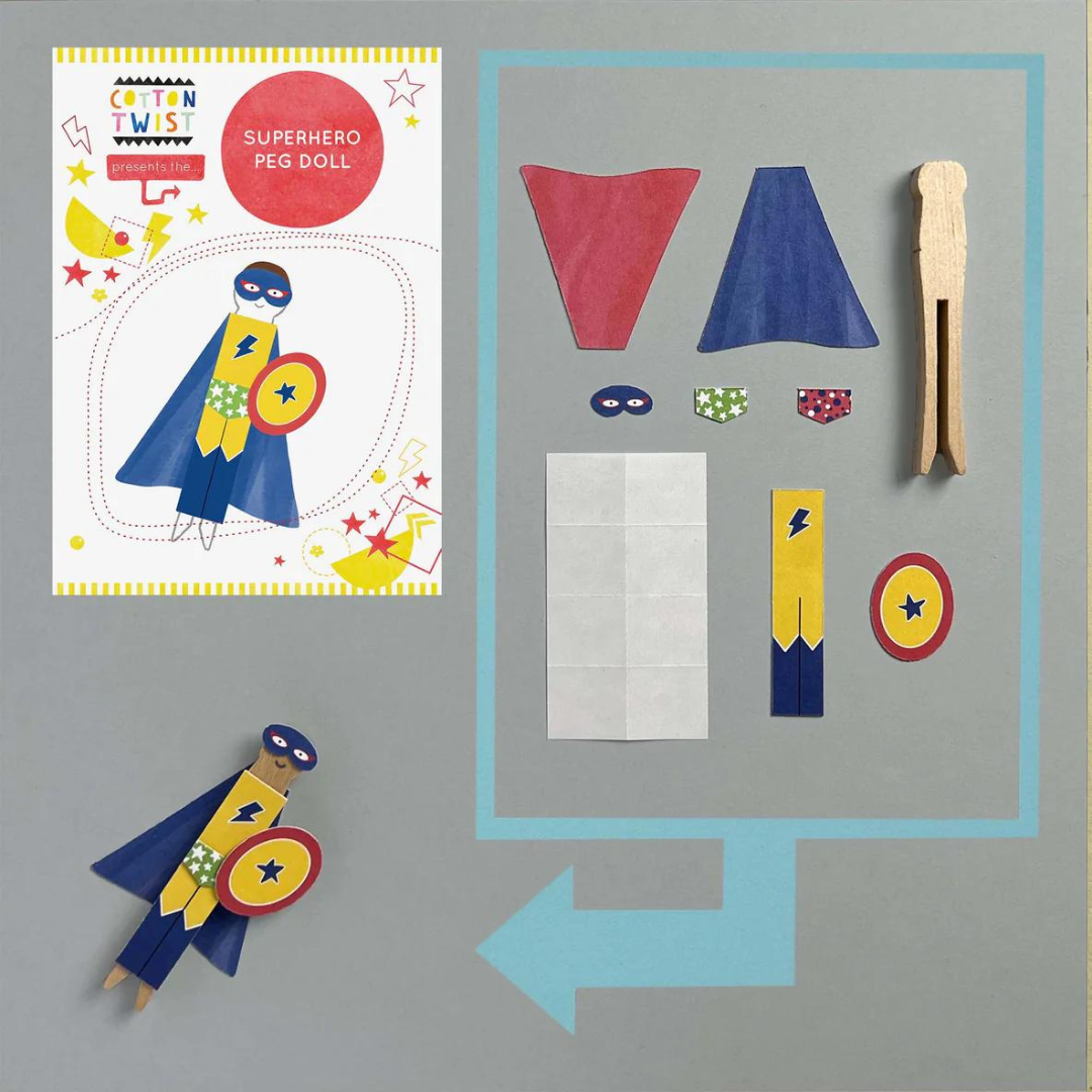 Make Your Own Superhero Peg Doll Craft Kit
