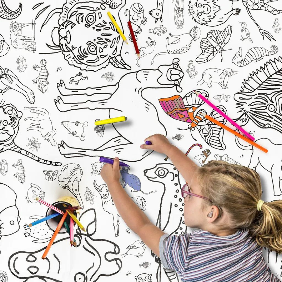 Colour-in Animals Giant Poster