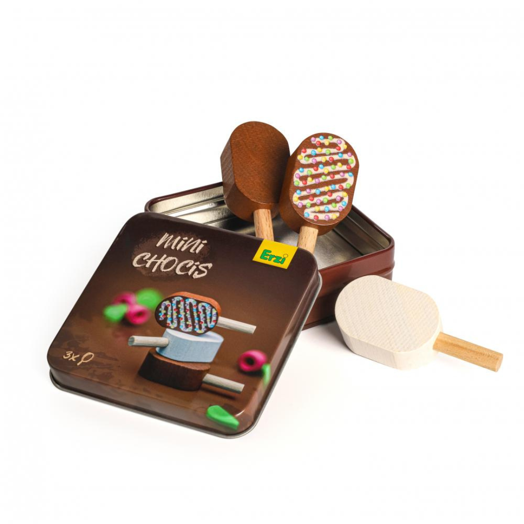 Wooden Popsicle Playset in Tin