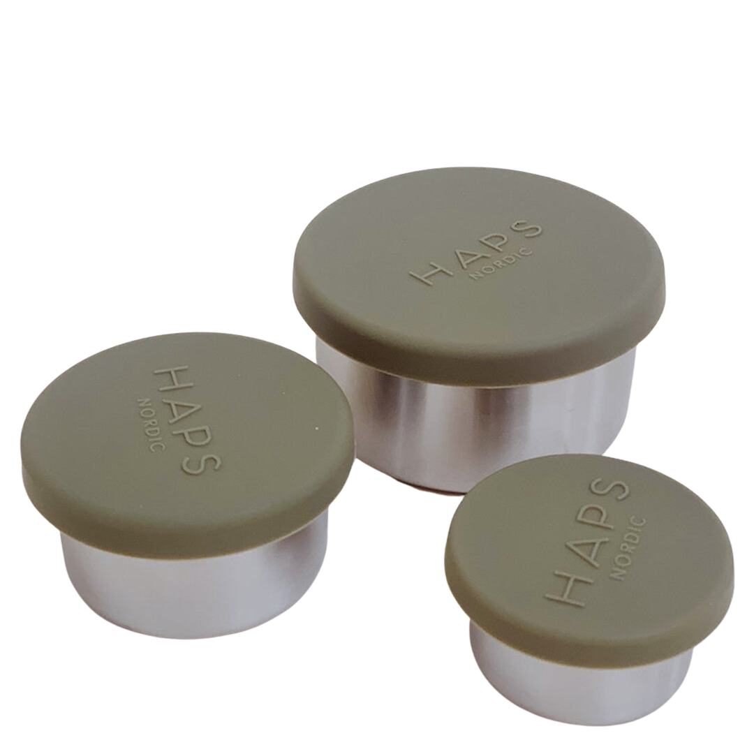 Food Storage Stainless Steel Trio with Silicone Lids