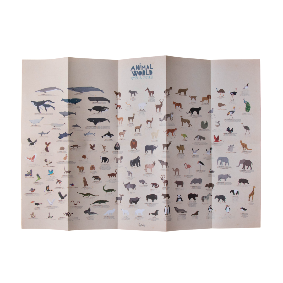 Animal World Poster & Stickers