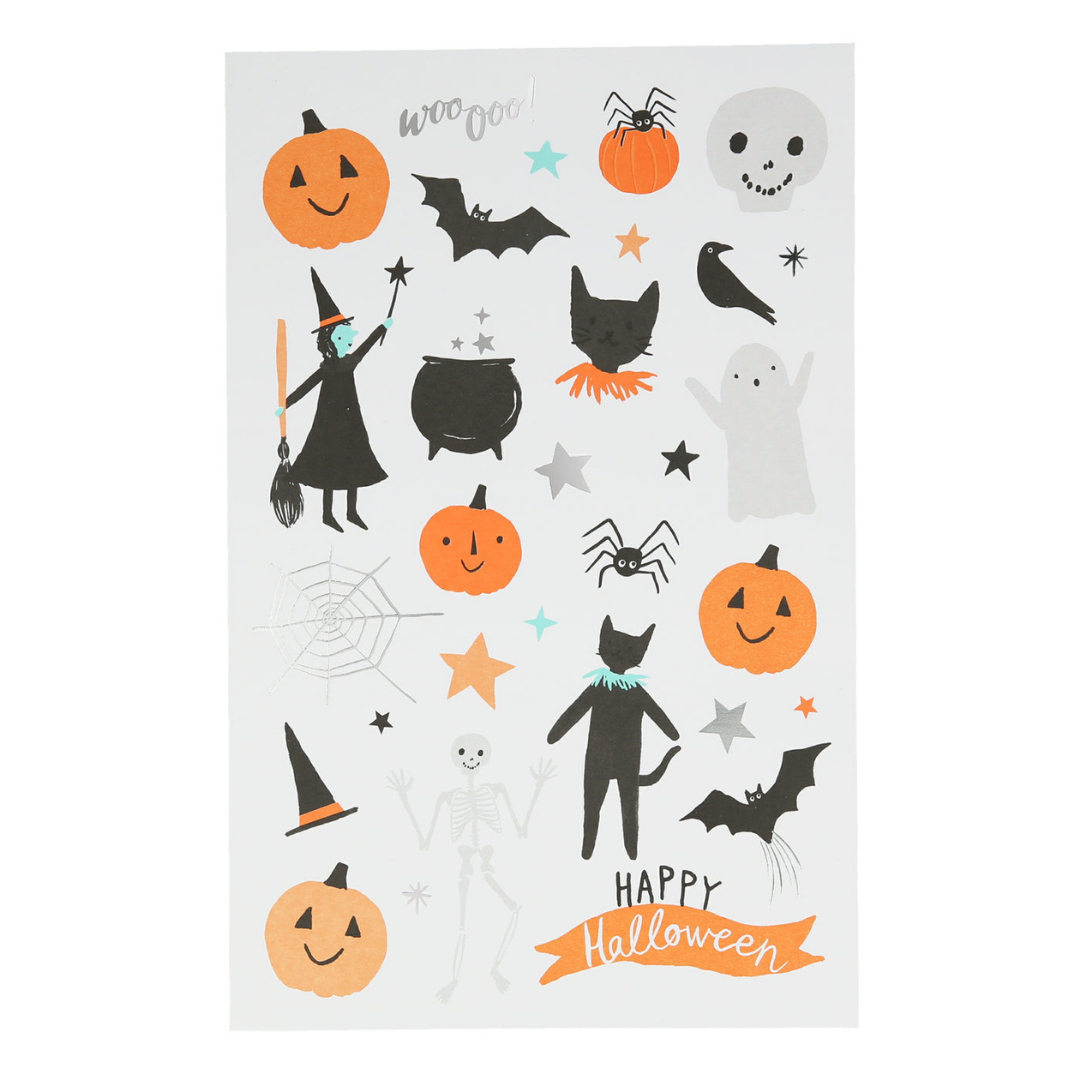 It's Halloween! Kids Temporary Tattoos (2 sheets)