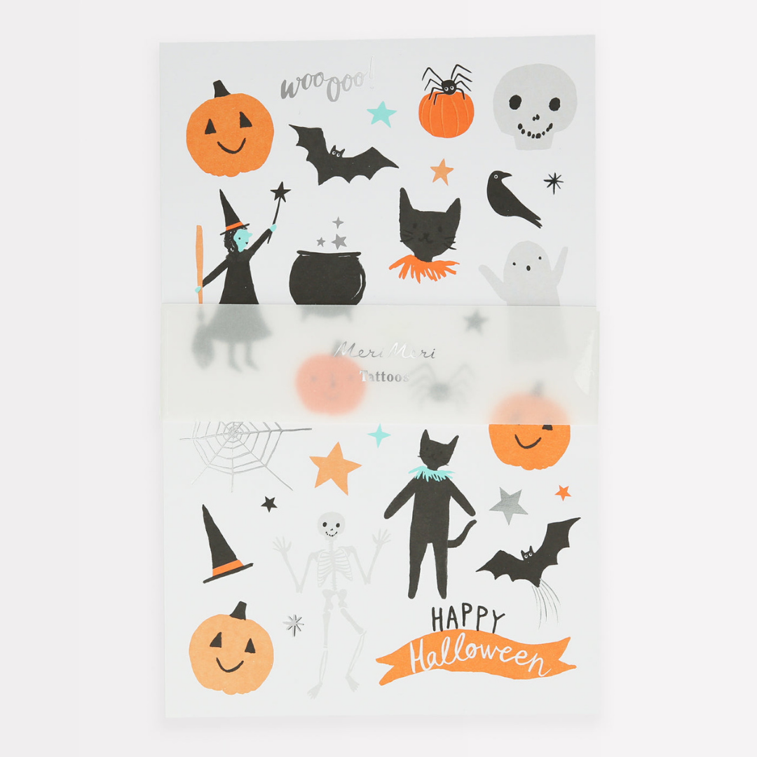 It's Halloween! Kids Temporary Tattoos (2 sheets)