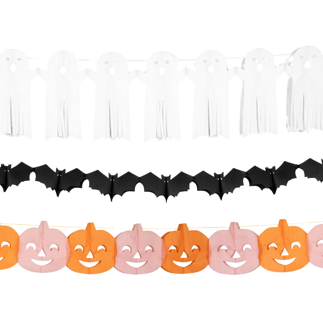 Tissue Paper Halloween Garlands (x3)