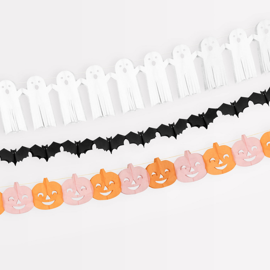 Tissue Paper Halloween Garlands (x3)