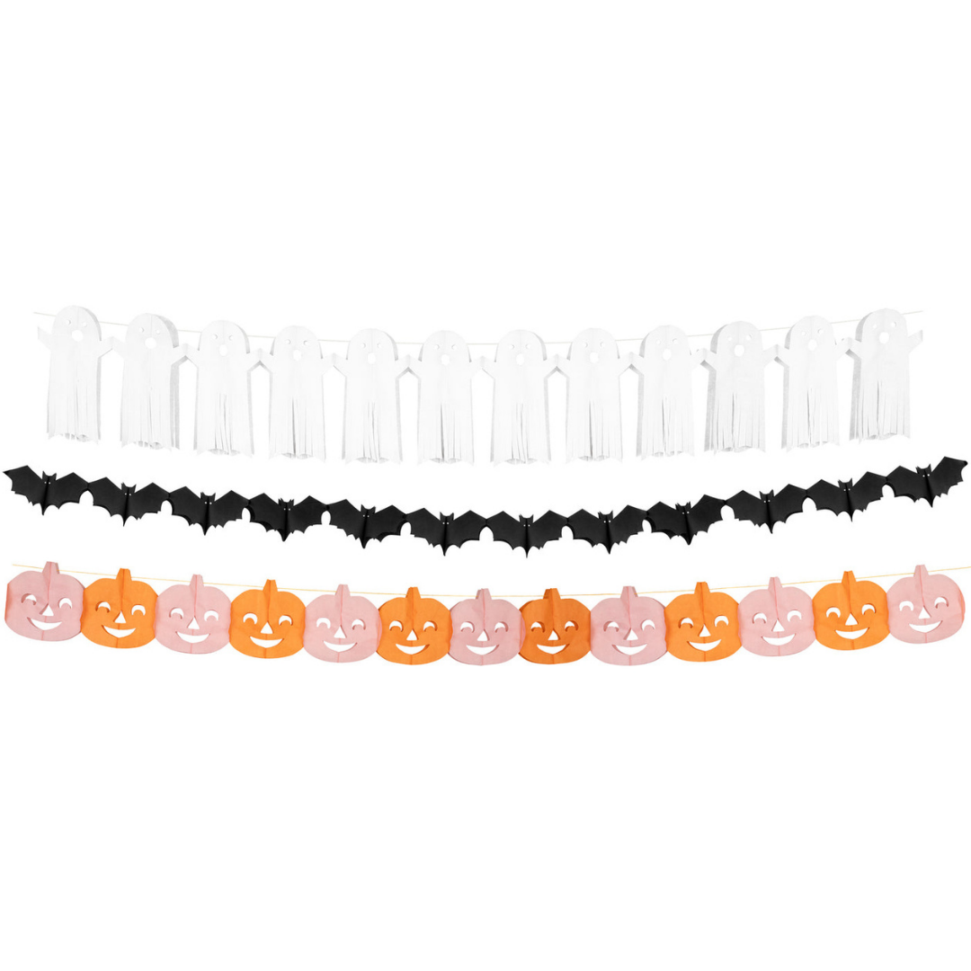 Tissue Paper Halloween Garlands (x3)