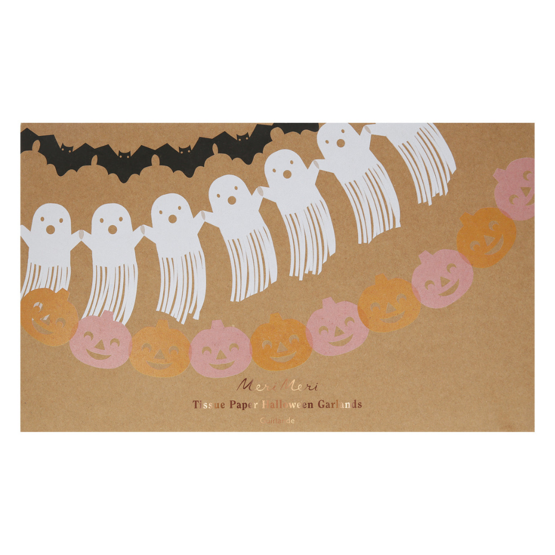 Tissue Paper Halloween Garlands (x3)