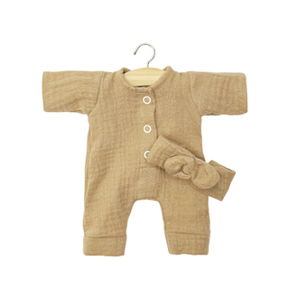 Babies Lili Doll Jumpsuit and Headband Latte