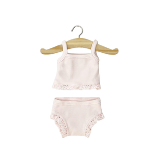 Doll Undergarments Girl Pastel Pink with Lace