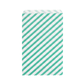 10 Paper Party Bags | Green Stripes