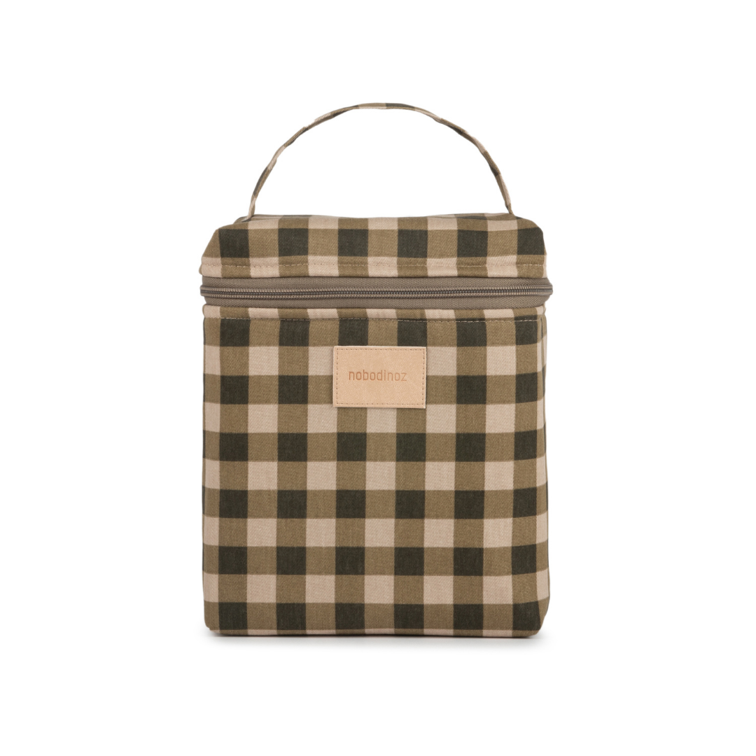 Hyde Park Insulated Baby Bottle and Lunch Bag Green Checks