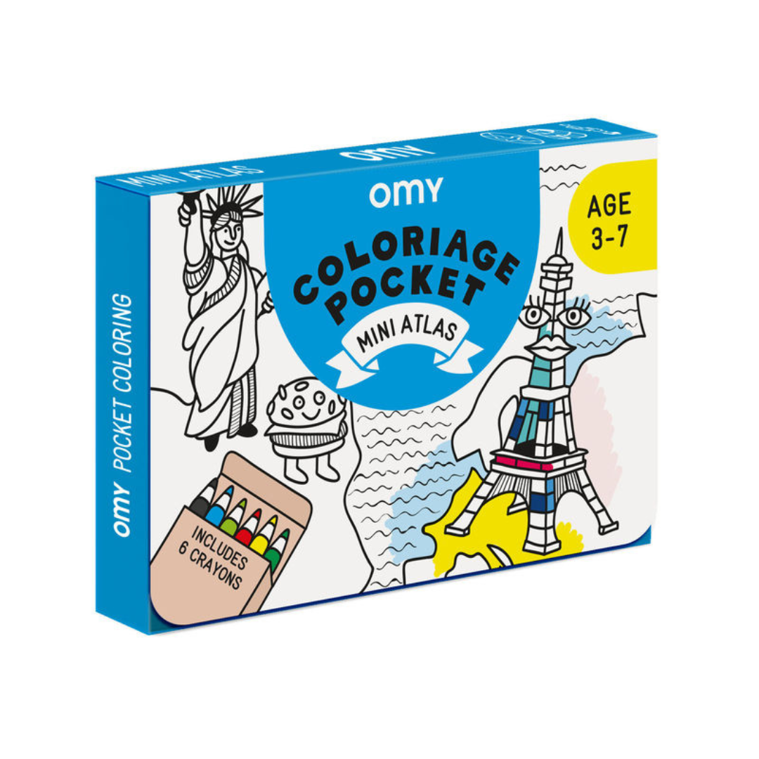 Atlas Mini Foldable Colouring Kit for Kids with 6 Coloured Pencils