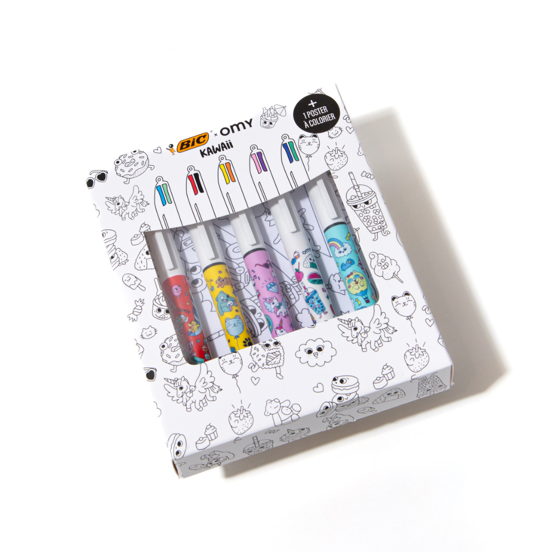 BIC X OMY | Kawaii 5 Pen Set for Kids