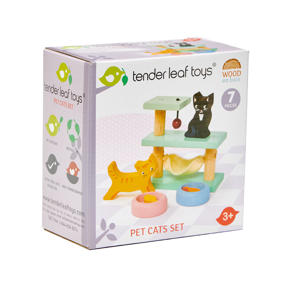 Pet Cats Wooden Play Set