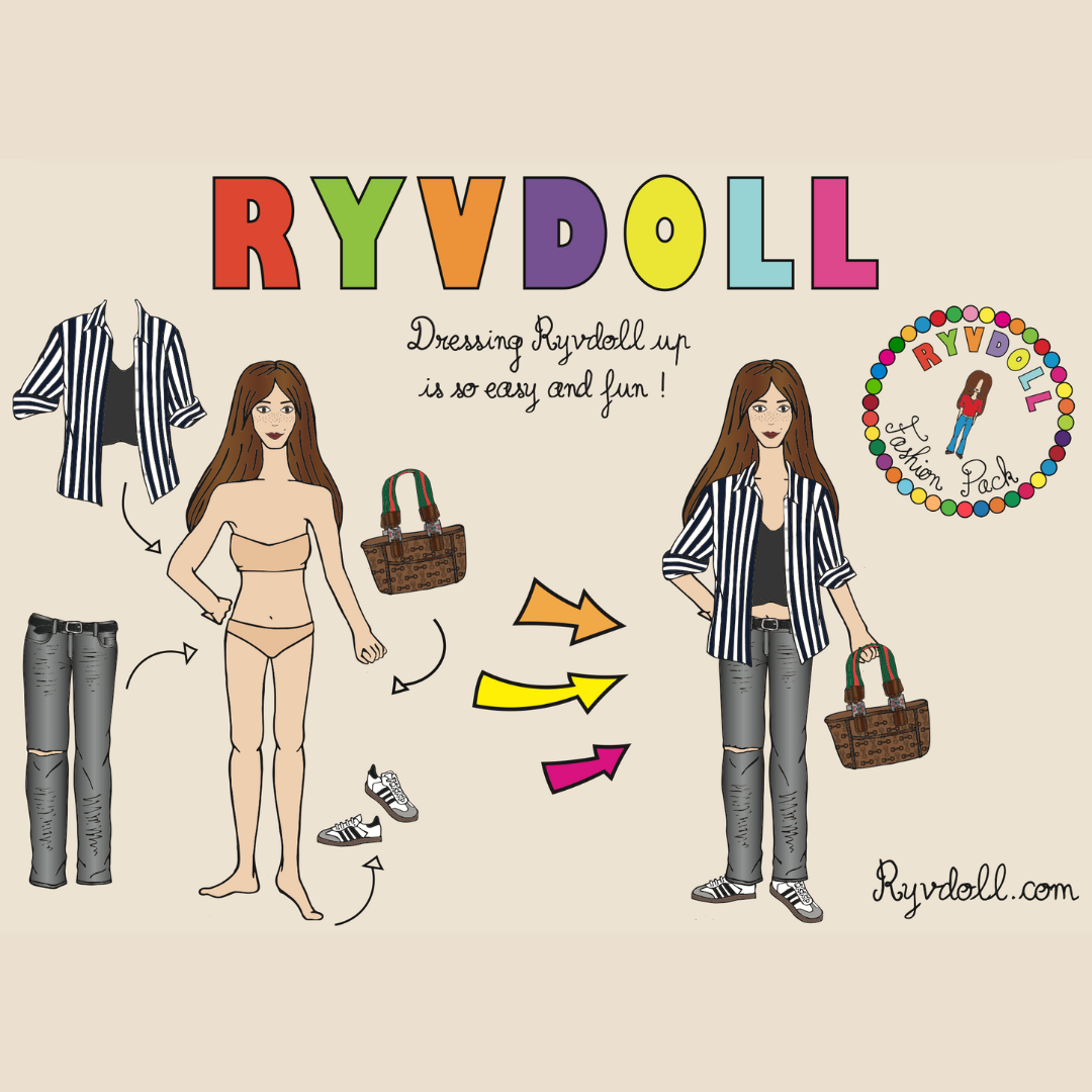 Ryvdoll 2-D Magnetic Doll Fashion Winter Pack 2023