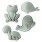Set of 4 Eco-Friendly Silicone Sand Moulds Sage Green