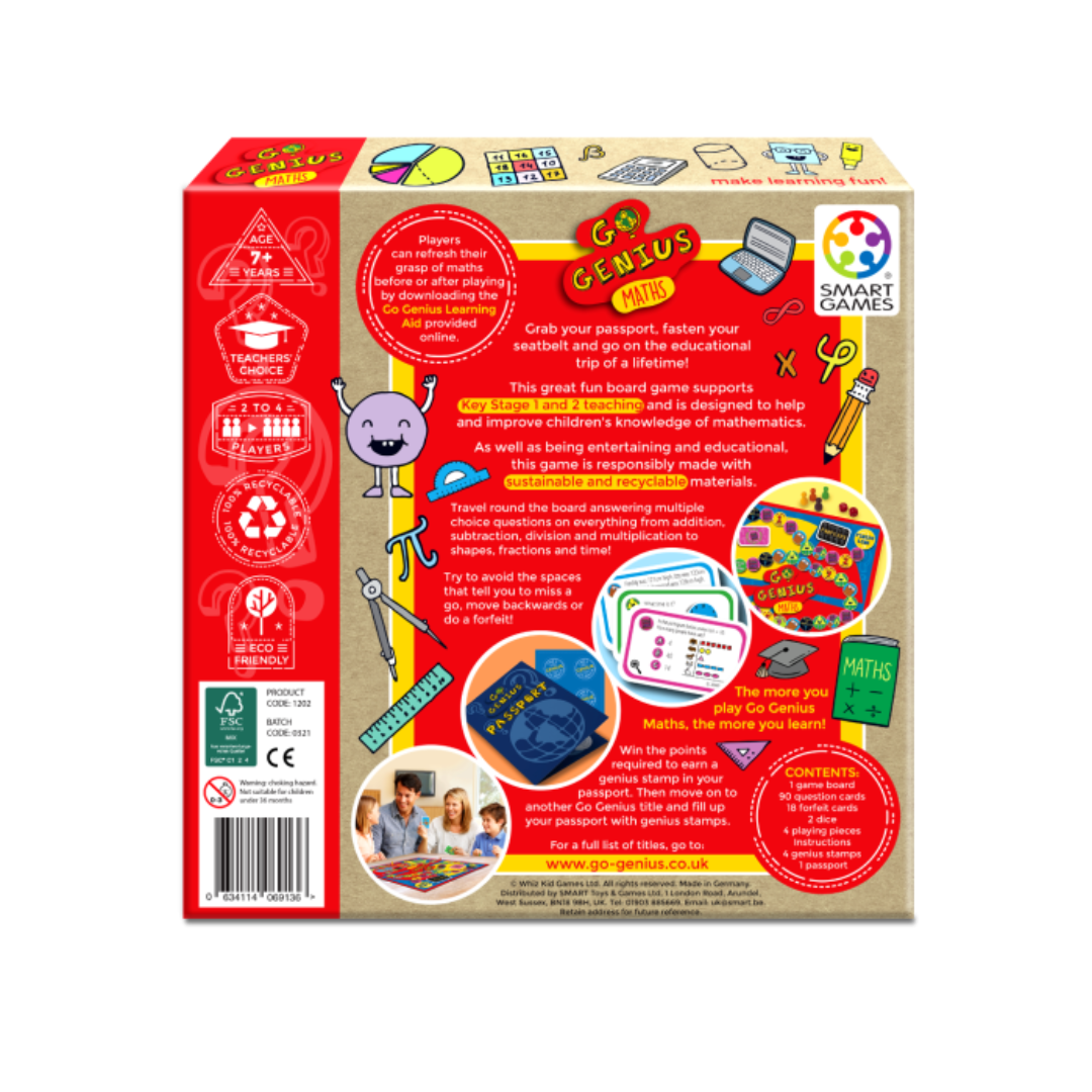 Go Genius Maths Educational Board Game