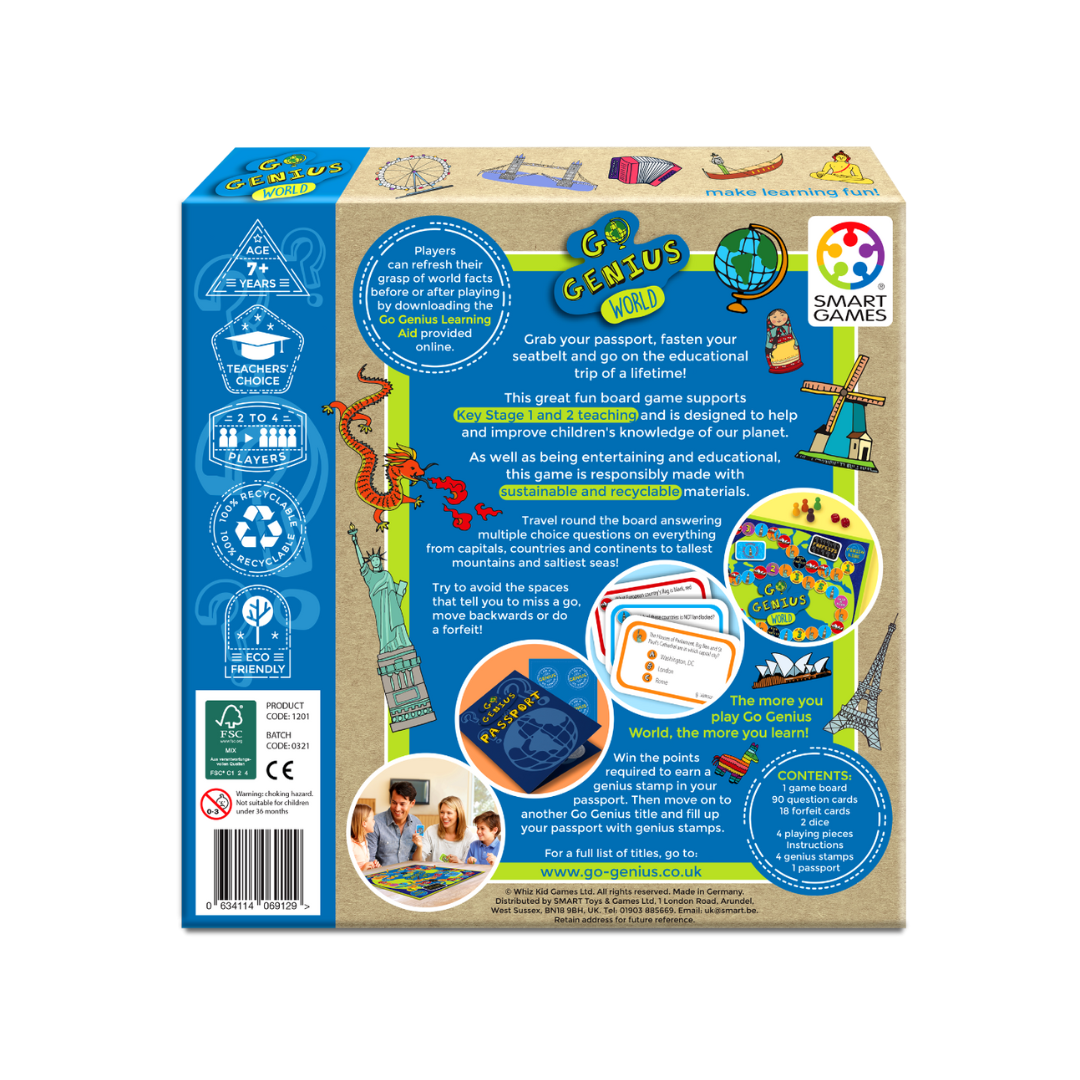 Go Genius World Educational Board Game