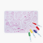 Reusable Colouring Mini Placemat for Kids Mermaid