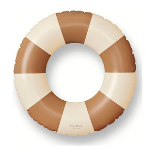 Inflatable swim ring for kids in soft matte colour, Petites Pommes Anna Swim Ring 60cm Dolce, hand-printed Danish float with repair patch for pool days