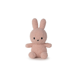 Bon Ton Toys Miffy Eco Tiny Teddy 23cm in pink, made from 100% recycled polyester with embroidered features, safe from birth, designed in the Netherlands