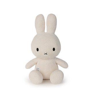 Bon Ton Toys Miffy Terry Teddy 50cm in cream soft terry cloth with embroidered facial features, machine washable, safe from birth, Dutch design