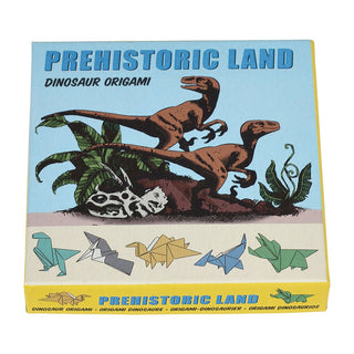 Origami craft kit for kids with printed papers and instructions, Rex London Children's Origami Kit Prehistoric Land, fold-and-play paper craft for rainy afternoons, ages 6 plus