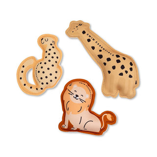 Sinking dive toys for kids in soft neoprene, Swim Essentials Beige Wild Life set of 3, sink-and-seek games that build swimming confidence