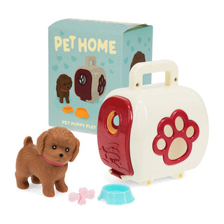 Pretend play pet set for kids with carry case, Rex London Little Pet Playset Puppy, nurturing role play at home and on the go, ages 3 plus