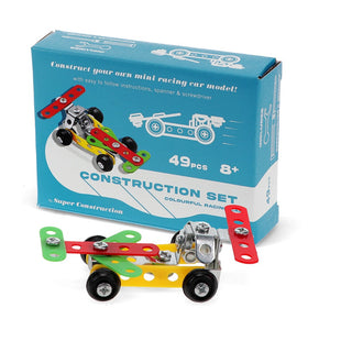 Mini metal construction kit for kids with tools included, Rex London Mini Construction Kit Racing Car, hands-on building and fine motor skills, ages 6 plus