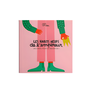French storytelling book The Emperor's New Clothes 52 pages with illustrated prompts, Minus Éditions Conte pour se Raconter interactive fairy tale, French reading gift for French-speaking children aged 4 plus