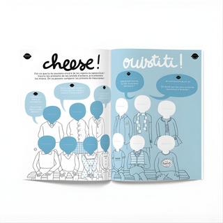 Grandparent memory journal open showing illustrated pages for handwritten stories, Minus Éditions French keepsake bridging generations in French-speaking and bilingual families