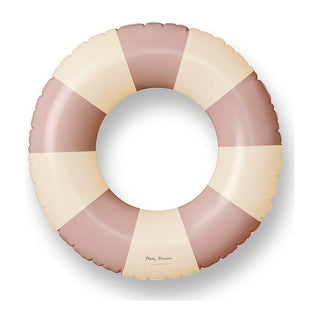 Inflatable swim ring for kids in soft matte colour, Petites Pommes Olivia Swim Ring 45cm French Rose, hand-printed Danish float with repair patch for pool days