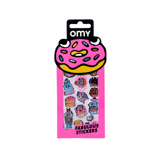 Adesivi olografici a forma di ciambella per bambini con dolci disegni in vinile fluorescente impermeabile, adesivi premium OMY per quaderni e bottiglie, bomboniere per feste di compleanno, da Parigi.