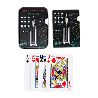 Playing cards in a travel tin, Rex London Playing Cards in a Tin Space, classic card games for journeys and holidays, ages 4 plus