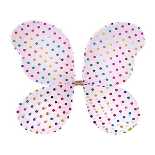 Dress-up fairy wings for kids with elasticated straps, Rockahula Kids Rainbow Spotty Fairy Wings, fluttery pretend play and party outfits, ages 3 plus