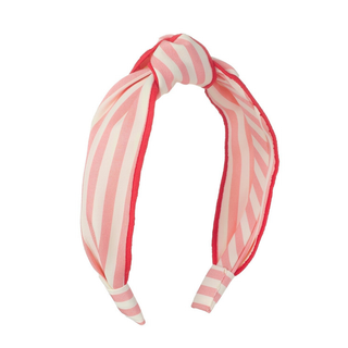 Fascia imbottita a righe colorate con un vivace motivo retrò per un comfort che dura tutto il giorno; fascia in tessuto per bambini Rockahula Kids, accessorio per capelli da bambina dal design britannico