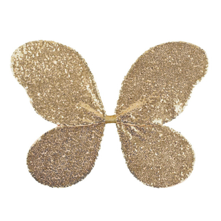 Ali da fata con paillettes dorate e spalline elastiche, ideali per le feste e i giochi di travestimento; splendido accessorio per costumi Rockahula Kids, perfetto per feste di compleanno e travestimenti di Halloween