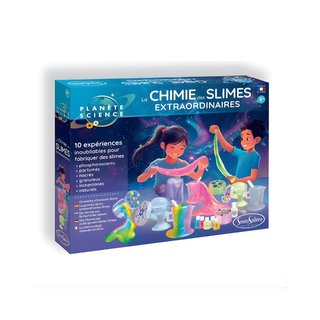 Slime science kit for kids with glow, foam and colour experiments, Sentosphère Extraordinary Chemistry borax-free STEM activity, science gift for children aged 8 plus