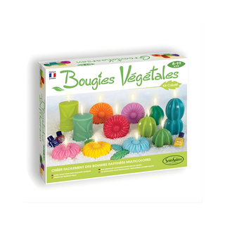 Candle making kit for kids with 100% vegetable wax, cotton wicks and natural fragrances, Sentosphère plant-based eco-friendly DIY craft, creative gift for children aged 8 plus