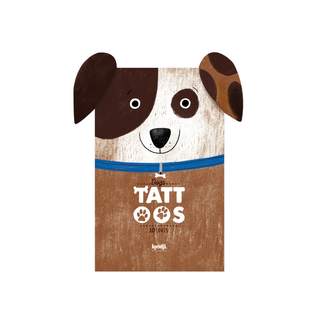 Temporary dog tattoos for kids with 10 puppy breed designs in packaging, Londji Kids Temporary Tattoos Dogs dermatologically tested safe, birthday party favour, ages 3 plus