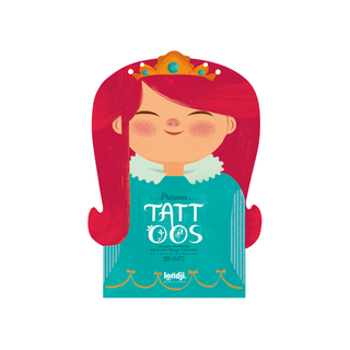 Temporary princess tattoos for girls with 10 enchanting royal designs in packaging, Londji Kids Temporary Tattoos Princess dermatologically tested non-toxic, party favour